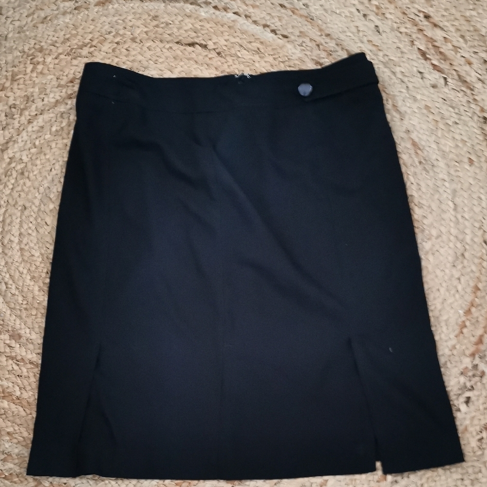 Tradition vintage black midi skirt careerwear, office. Size 16P